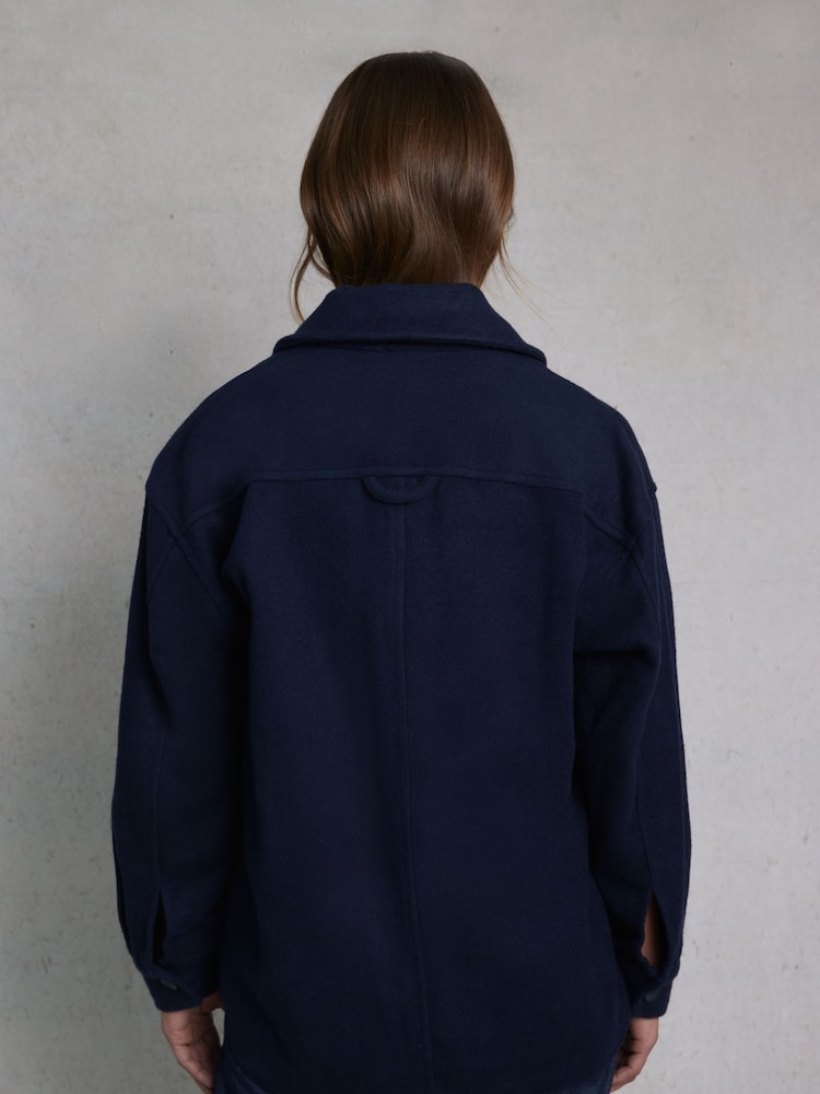 Hay Life Blue Zip Through 100% Cotton Shacket - Image 2 of 6