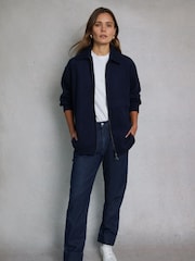 Hay Life Blue Zip Through 100% Cotton Shacket - Image 3 of 6