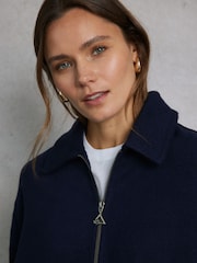 Hay Life Blue Zip Through 100% Cotton Shacket - Image 4 of 6