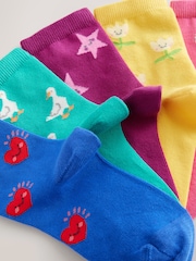Multi 5 Pack Cotton Rich Character Ankle Socks - Image 2 of 3