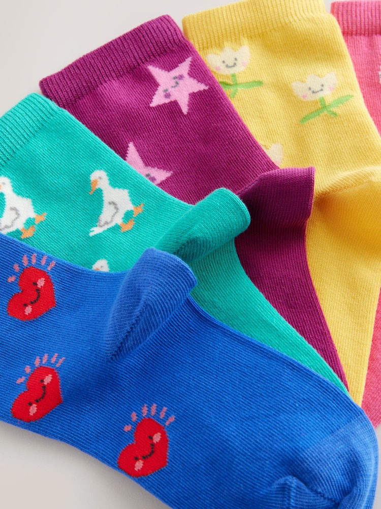 Multicolor - Pack de 5 pares de calcetines tobilleros con dibujos y alto contenido en algodón - Imagen 2 de 3 Multicolor - Pack de 5 pares de calcetines tobilleros con dibujos y alto contenido en algodón - Imagen 2 de 3