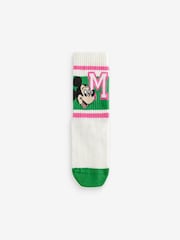 White/Pink 2 Pack Cotton Rich Mickey Ankle Socks - Image 2 of 3