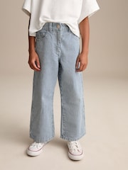 Bleu - Pantalon large 100% coton (3-16ans) - Image 1 of 8