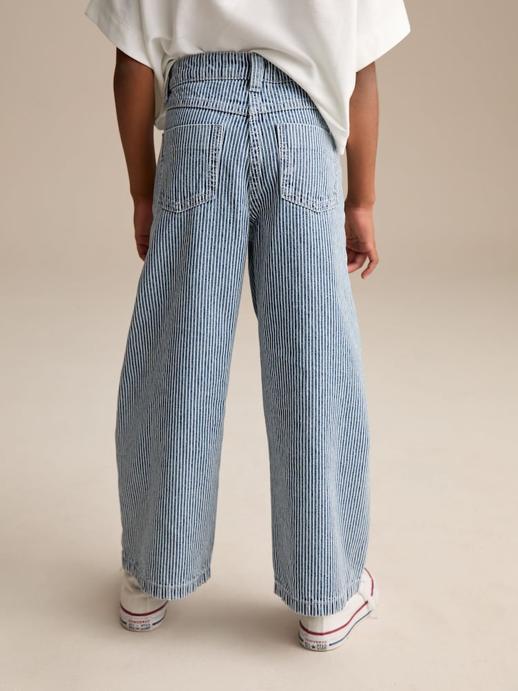 Bleu - Pantalon large 100% coton (3-16ans) - Image 3 of 8