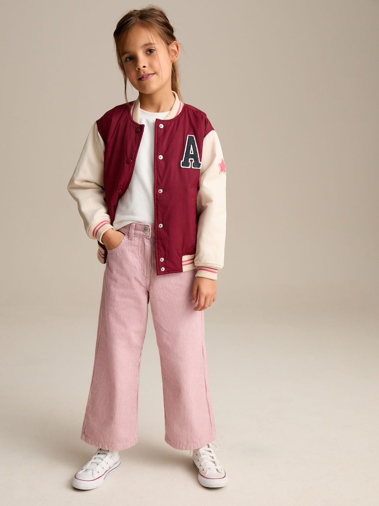 Pink Stripe 100% Cotton Wide Leg Trousers (3-16yrs) - Image 2 of 9