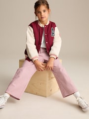 Pink Stripe 100% Cotton Wide Leg Trousers (3-16yrs) - Image 3 of 9