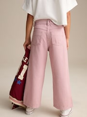 Pink Stripe 100% Cotton Wide Leg Trousers (3-16yrs) - Image 4 of 9