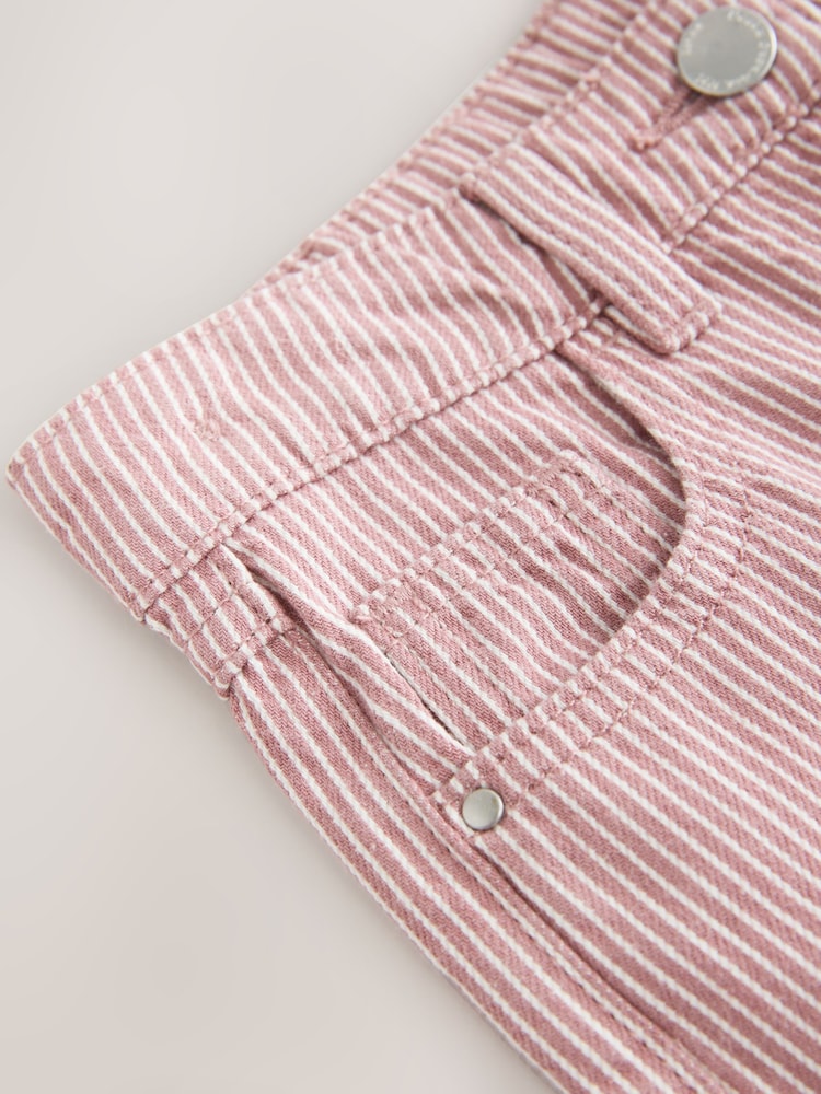 Pink Stripe 100% Cotton Wide Leg Trousers (3-16yrs) - Image 8 of 9