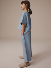 Stripe Pull On Wide Leg Jeans (3-16yrs) - Image 3 of 7