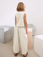 Stripe Monochrome - Pullon Barrel Trousers (3-16yrs) - Image 3 de 4