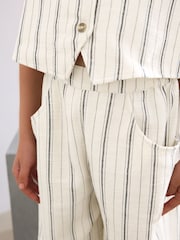 Stripe Monochrome - Pullon Barrel Trousers (3-16yrs) - Image 4 de 4