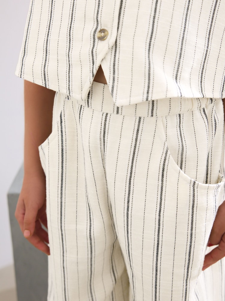 Stripe Monochrome - Pullon Barrel Trousers (3-16yrs) - Image 4 of 4