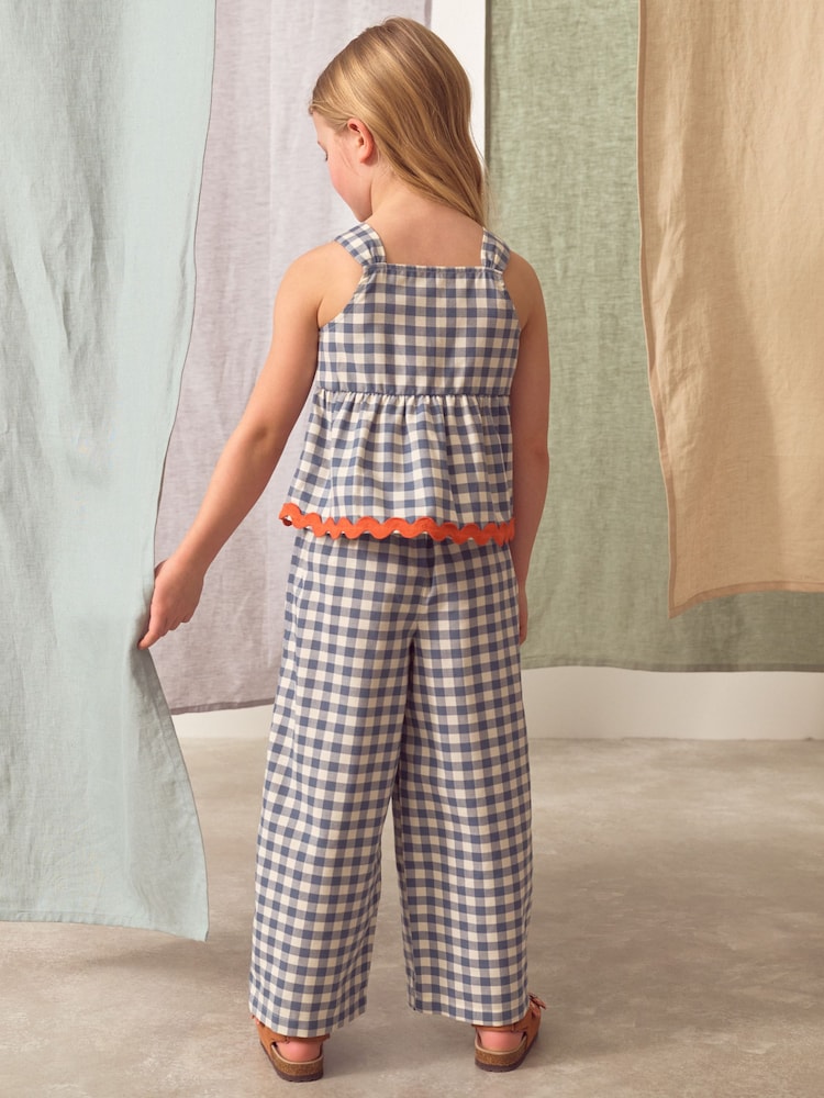 Blue Gingham Top And Trousers Set (3-16yrs) - Image 2 of 8