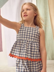 Blue Gingham Top And Trousers Set (3-16yrs) - Image 3 of 8