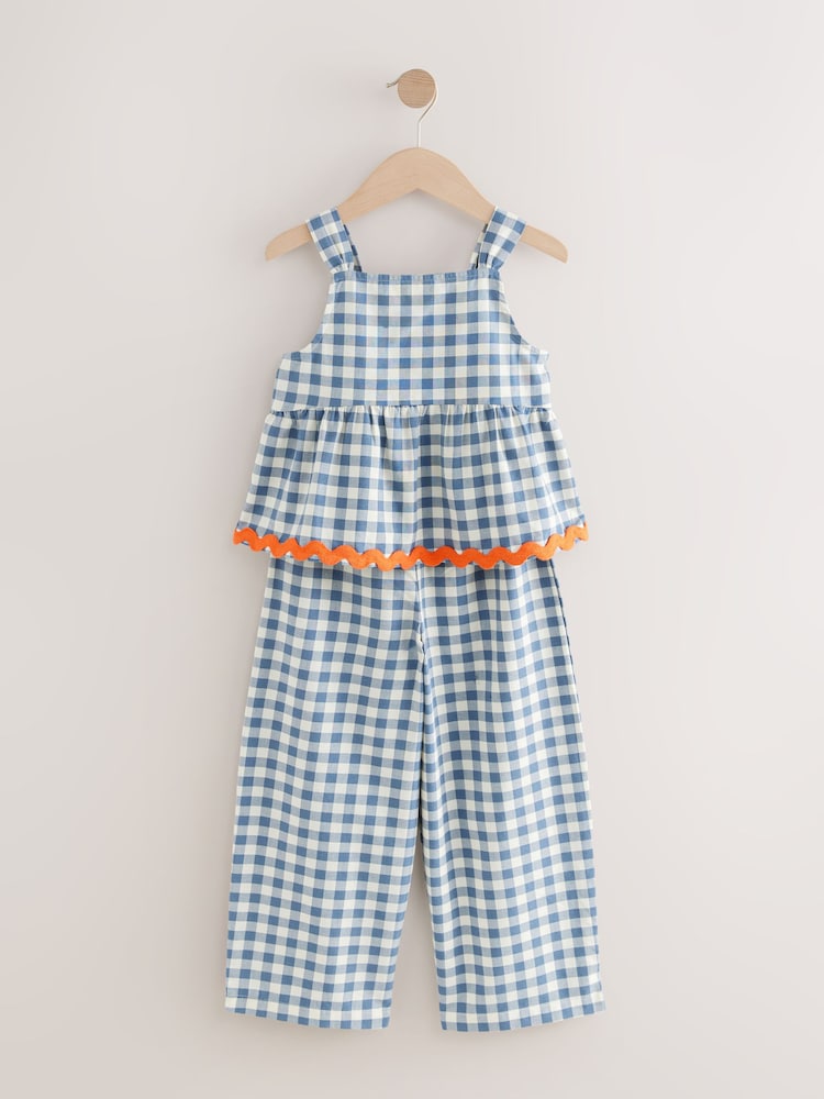 Vichy bleu - Ensemble haut et pantalon (3-16ans) - Image 4 of 8