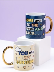 Sam Jayne Designs Gold Sun and Moon 2 Mug Set - Image 4 of 5