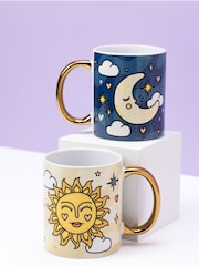 Sam Jayne Designs Gold Sun and Moon 2 Mug Set - Image 5 of 5