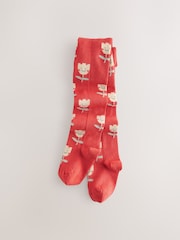 Red Cotton Rich Character Tights - Image 1 of 1