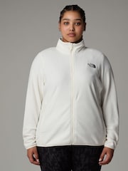 Blanco - The North Face Womens Glacier Full Zip Plus Size Fleece - Imagen 1 de 5