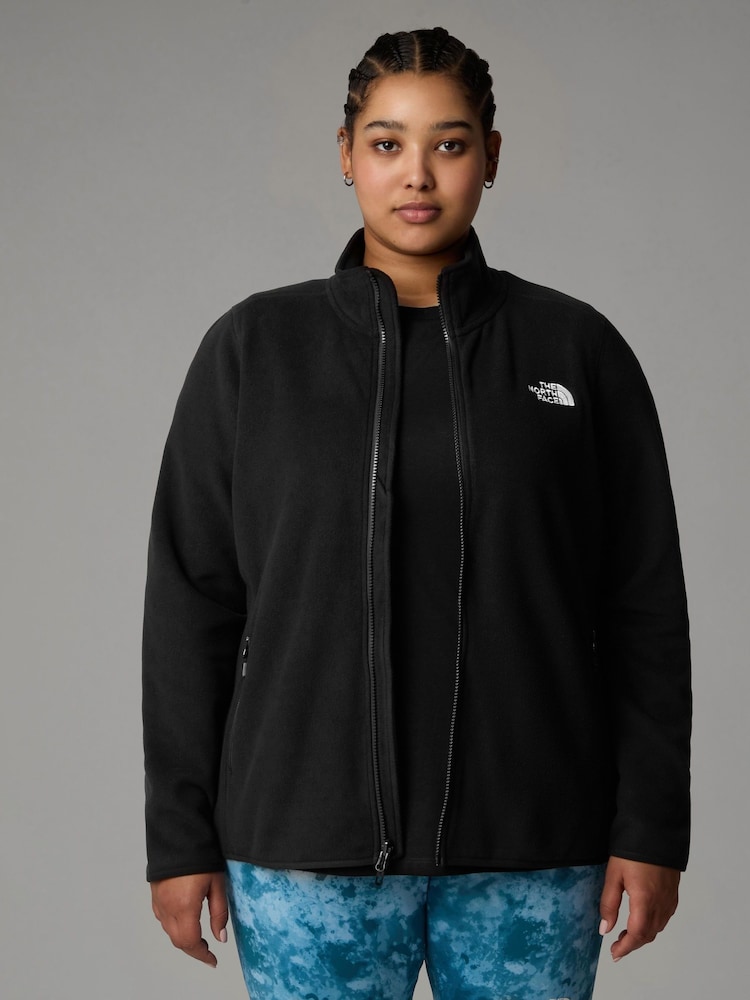 Negro - The North Face Womens Glacier Full Zip Plus Size Fleece - Imagen 1 de 5