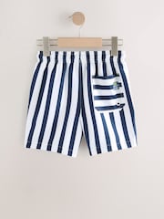 Navy/White Stripe Swim Shorts (3-16yrs) - Image 2 of 4