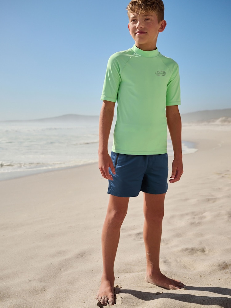 Mint Green Short Sleeve Rash Vest (1.5-16yrs) - Image 2 of 8