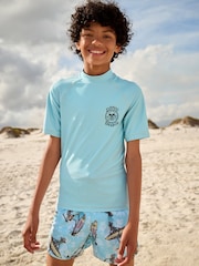 Light Blue Short Sleeve Rash Vest (1.5-16yrs) - Image 2 of 8