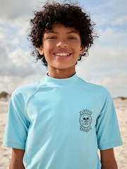 Light Blue Short Sleeve Rash Vest (1.5-16yrs) - Image 3 of 8