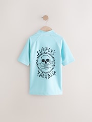 Light Blue Short Sleeve Rash Vest (1.5-16yrs) - Image 6 of 8