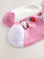 Pink & Weiß - 2 Pack Cotton Rich Hello Kitty Ankle Socks - Bild 3 von 3