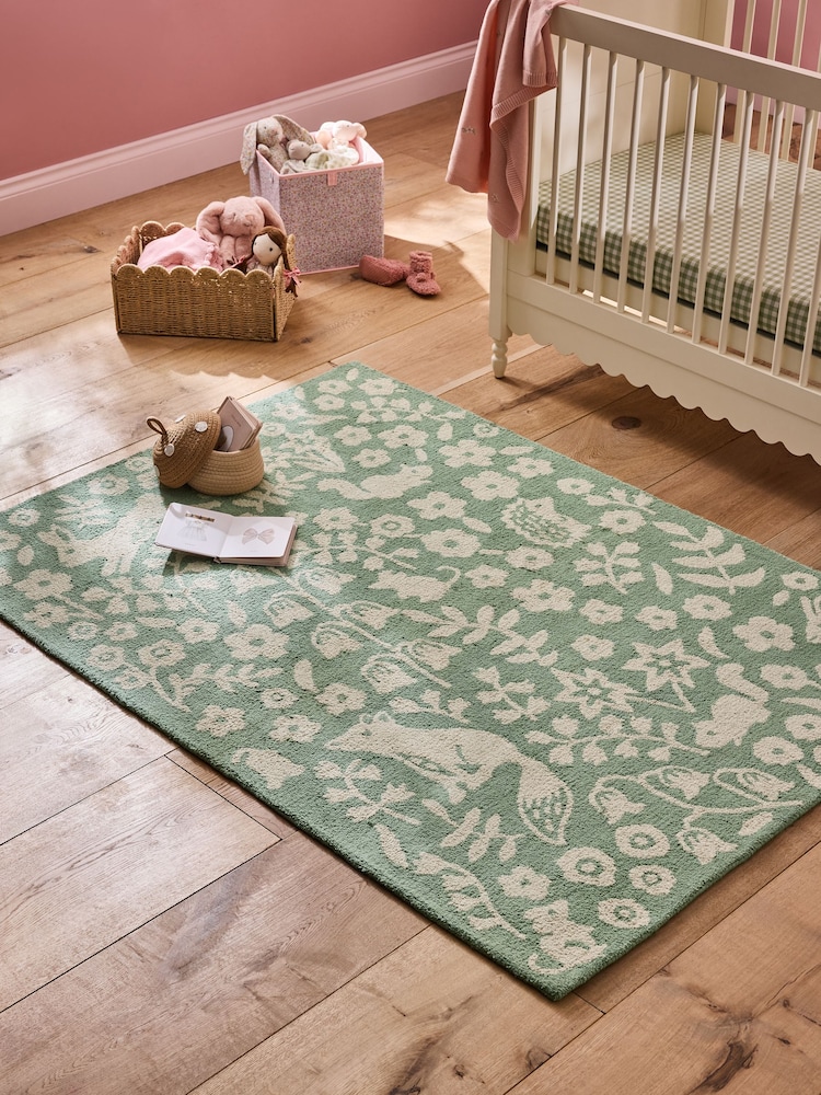Jojo Maman Bébé Green Woodland Rug - Image 1 of 5