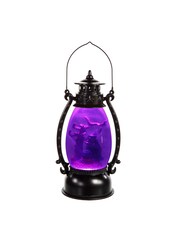 Premier Decorations Ltd 26cm BO Lit Fog Effect Witch Scene Lantern - Image 1 of 1