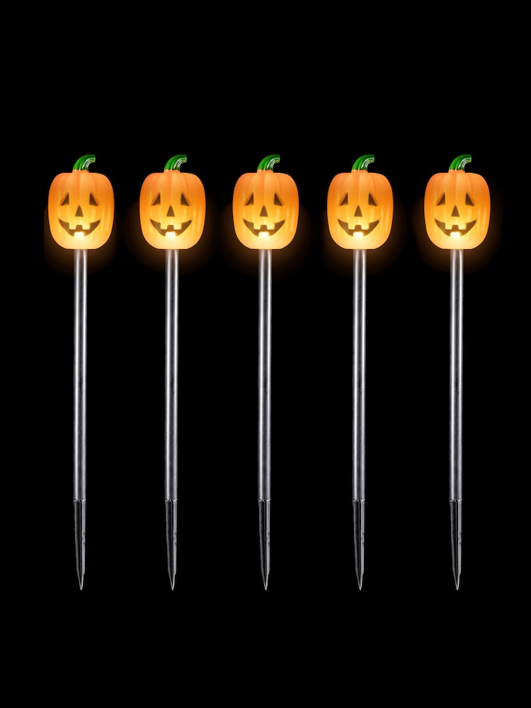 Premier Decorations Ltd Set of 5 Premier Decorations Ltd Pumpkin Path Lights - Image 1 of 1
