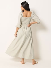 ナチュラル - M&Co Petite 3/4 Sleeve Cornelli Dress - 画像 3 / 6
