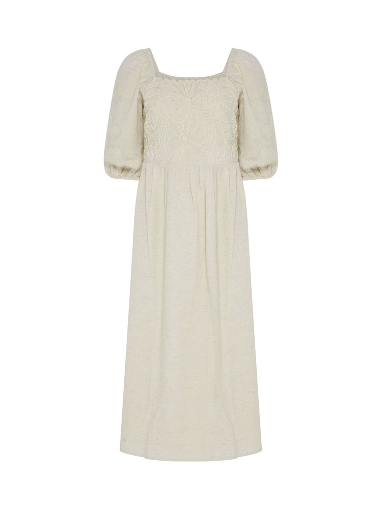 ナチュラル - M&Co Petite 3/4 Sleeve Cornelli Dress - 画像 6 / 6