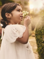 Marfil - Vestido de malla con mariposas (3meses-8años) - Imagen 2 de 9
