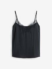 Black Lace Trim Cami Top - Image 6 of 7