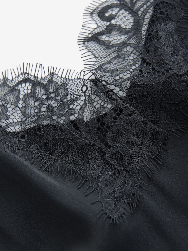 Black Lace Trim Cami Top - Image 7 of 7