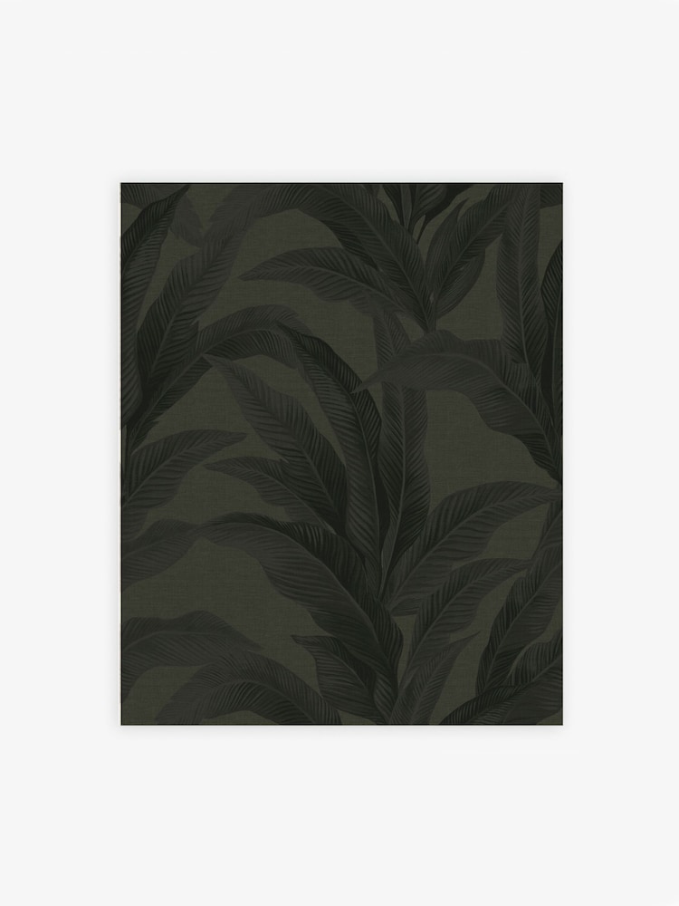 Deep Green A4 Wallpaper Sample Palm Print - Image 2 of 4