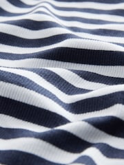 Navy / Navy and White Stripe High Neck Vests 2 Pack - Image 10 of 11