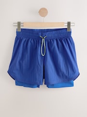 Cobalt Blue High Waisted Dry Tech 2-in-1 Sport Shorts - Image 7 of 9
