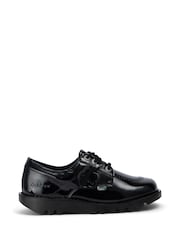 Kickers Kick Lo Vegan Patent Black Shoes - Image 1 of 6