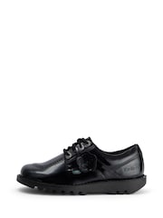 Kickers Kick Lo Vegan Patent Black Shoes - Image 2 of 6