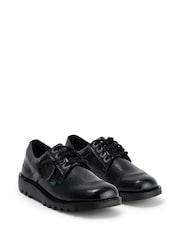 Kickers Kick Lo Vegan Patent Black Shoes - Image 3 of 6