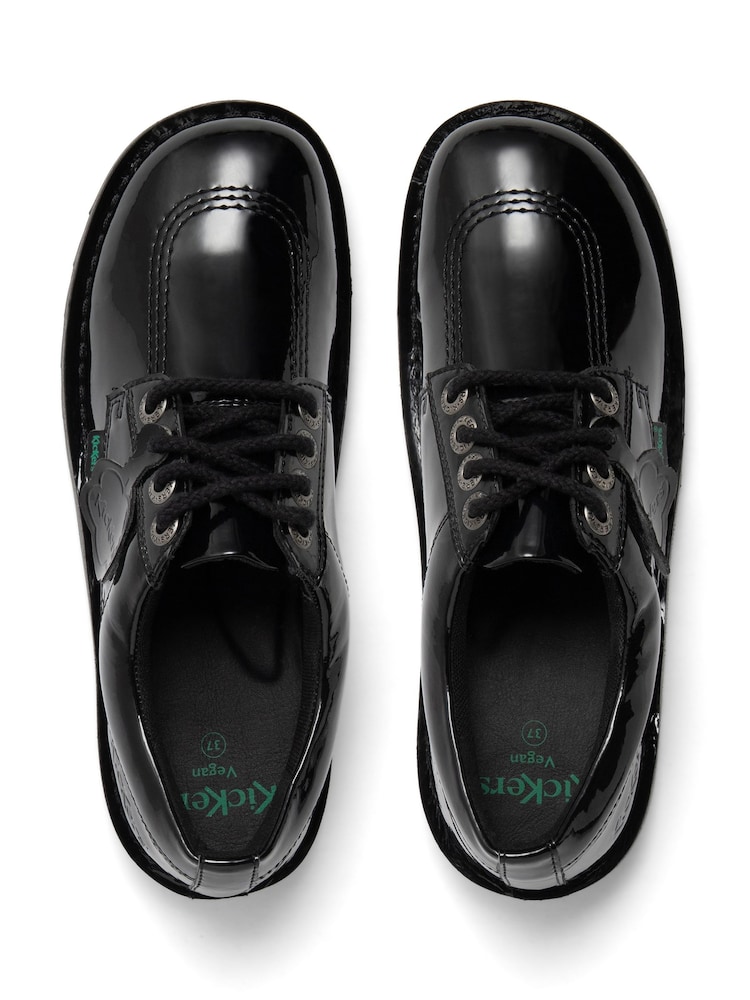 Kickers Kick Lo Vegan Patent Black Shoes - Image 6 of 6