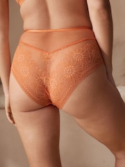 Orange/Cream/Marine - Culotte en dentelle Fleuri 3 Pack - Image 5 of 12