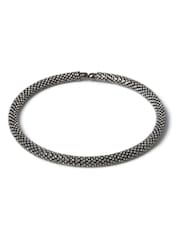 Aela Silver Tone Rhinestone Tube Necklace - Image 3 of 5