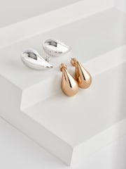 Aela Gold/Silver Tone Teardrop Earrings 2 Pack - Image 1 of 4