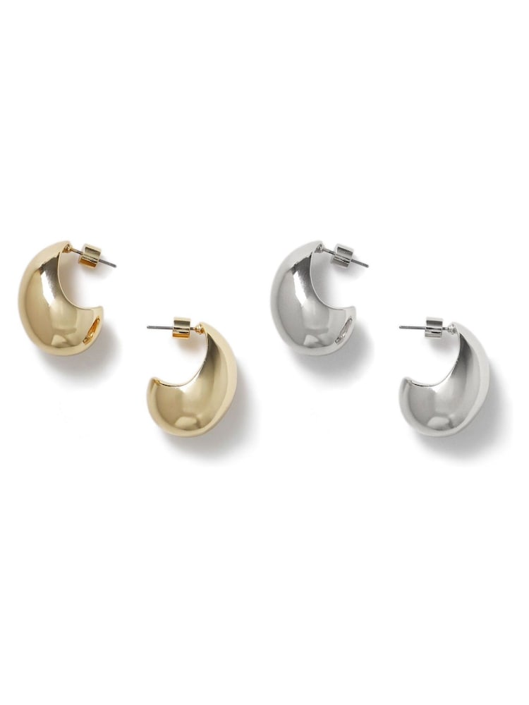 Aela Gold/Silver Tone Teardrop Earrings 2 Pack - Image 2 of 4
