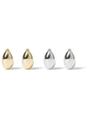 Aela Gold/Silver Tone Teardrop Earrings 2 Pack - Image 4 of 4